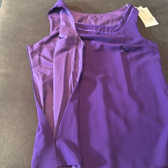 Women’s Purple Chiffon 3 Piece Pants Suit Mother of the Bride Plus Size 16 NEW - Picture 13 of 14